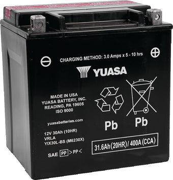 compare product Yuasa YIX30L-BS High Performance Maintenance Free AGM 12-Volt Battery w/Bottle