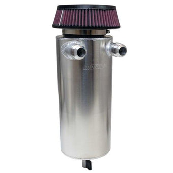 compare product Moroso 6in Diameter Dual -16AN Inlet Aluminum Breather Tank Catch Can