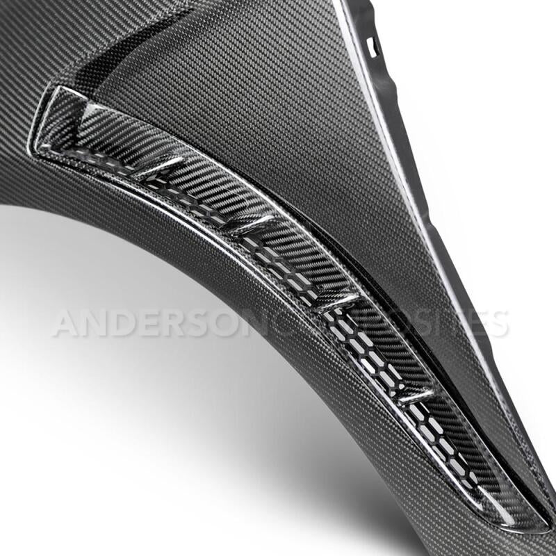 Anderson Composites 2016+ Focus Type - GR Vented Carbon Fiber Fenders .04in Wider (Pair) - My Store
