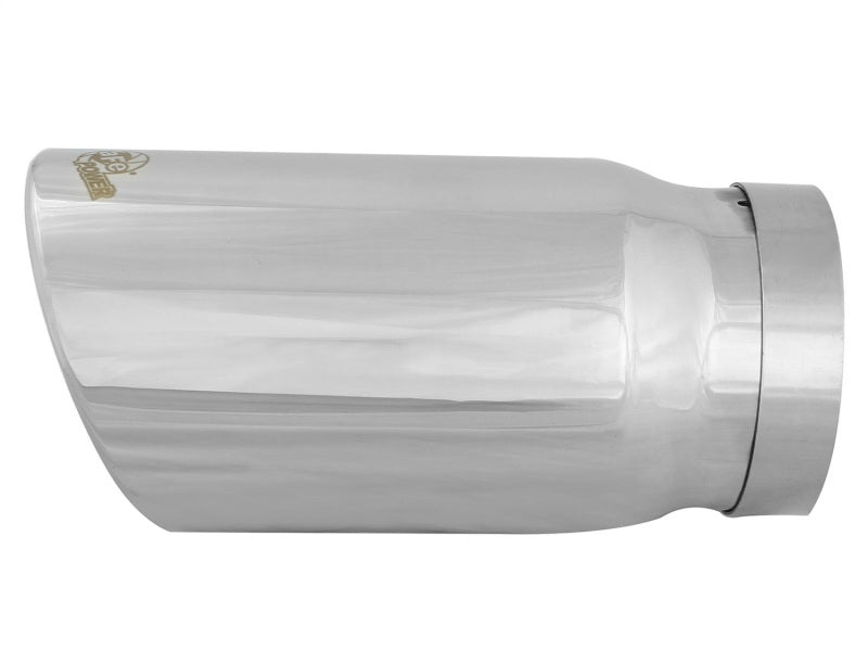 aFe Universal Bolt On Exhaust Tip Polished 5in Inlet x 6in Outlet x 12in Long - My Store