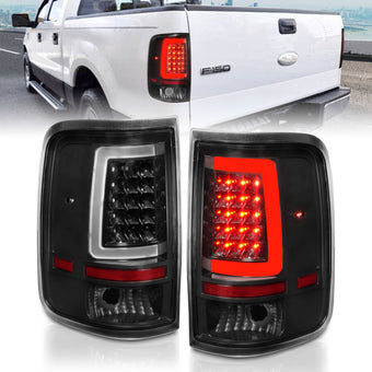 compare product ANZO 2004-2006 Ford F-150 LED Tail Lights w/ Light Bar Black Housing Clear Lens