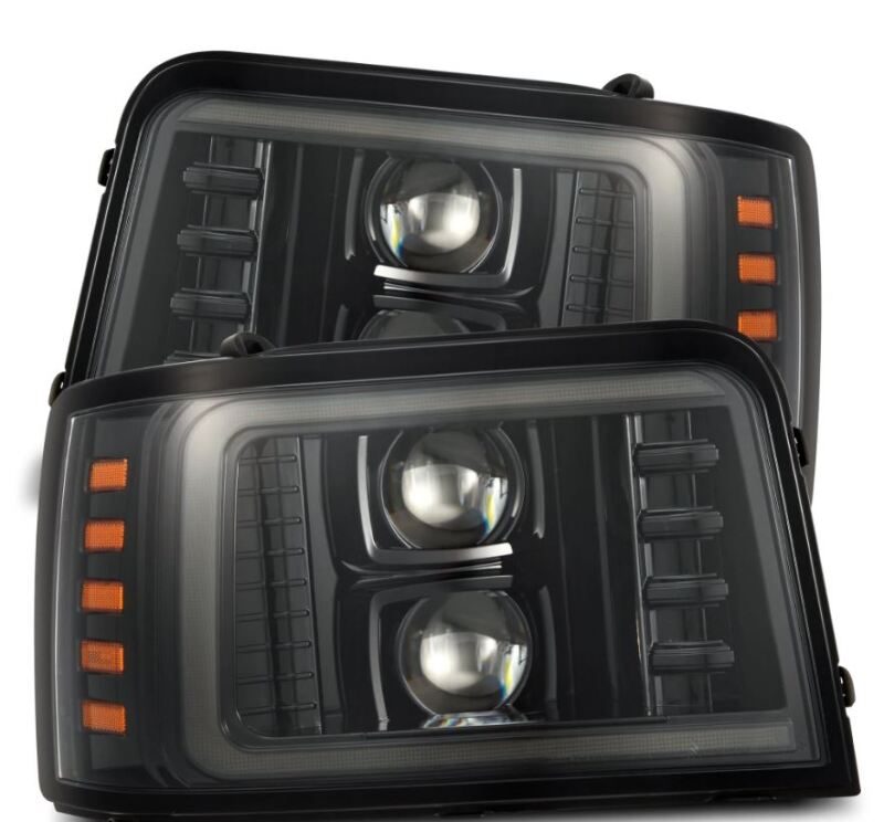 AlphaRex 92 - 96 Ford F - Series/Bronco PRO - Series Proj Headlights Alpha - Blk w/Seq. Sig & DRL - My Store