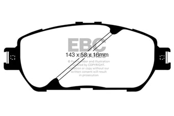 compare product EBC 10 Toyota Sienna 2.7 Extra Duty Front Brake Pads
