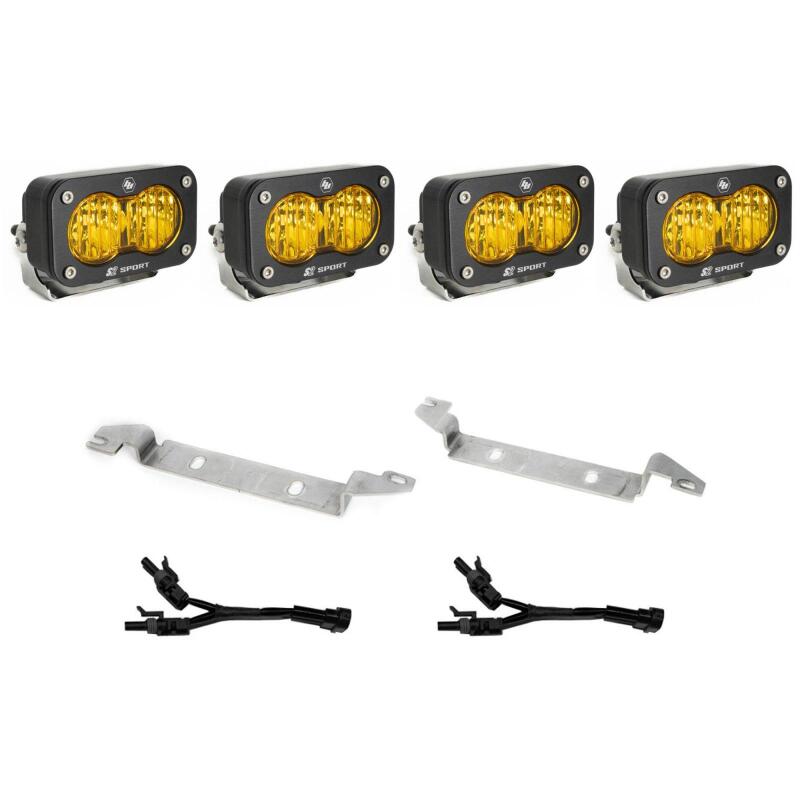 Baja Designs 2025 Toyota 4Runner S2 Sport Fog Pocket Light Kit - Amber - My Store