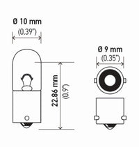 Hella Bulb 3893 12V 4W Ba9S T275 (2) - My Store