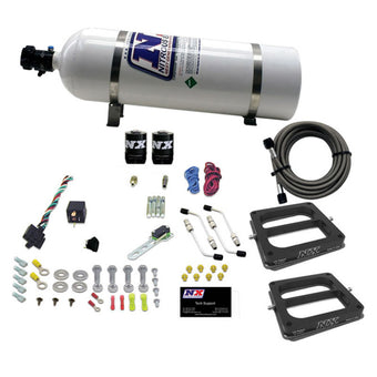 compare product Nitrous Express Dual/Dominator/Gasoline Nitrous Kit (50-300HP) w/15lb Bottle