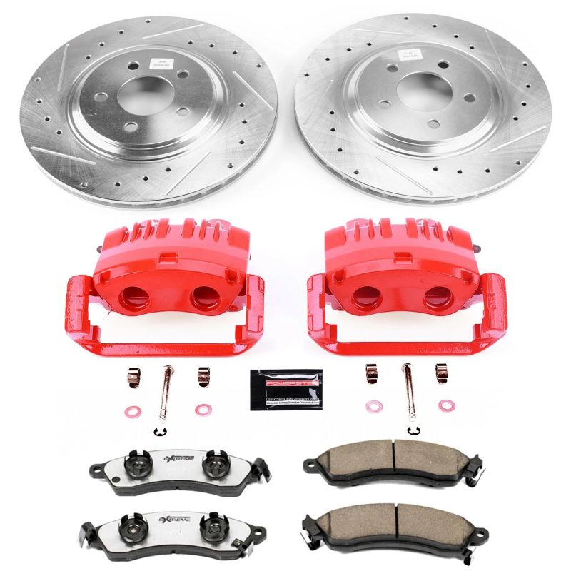Power Stop 1999 Ford Mustang Front Z26 Street Warrior Brake Kit w/Calipers - My Store