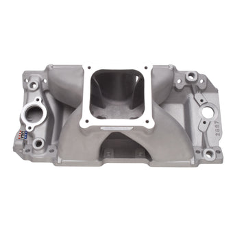 compare product Edelbrock Manifold BBC Super Victor 632 Tall Deck Conventional Rect Port Heads