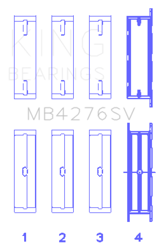 King Engine Bearings Land Rover 2.7L TDV6 Sputter Replacement Crankshaft Main Bearings - My Store