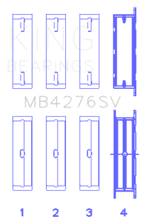 King Engine Bearings Land Rover 2.7L TDV6 Sputter Replacement Crankshaft Main Bearings - My Store