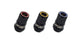 Wheel Mate Muteki HR38 Open End Lug Nuts 12x1.50 Black Chrome / Yellow Ring - My Store