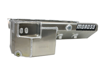 compare product Moroso Chevrolet Big Block Mark IV (w/-16An External Pick Up) Wet Sump 6-7qt 8in Aluminum Oil Pan