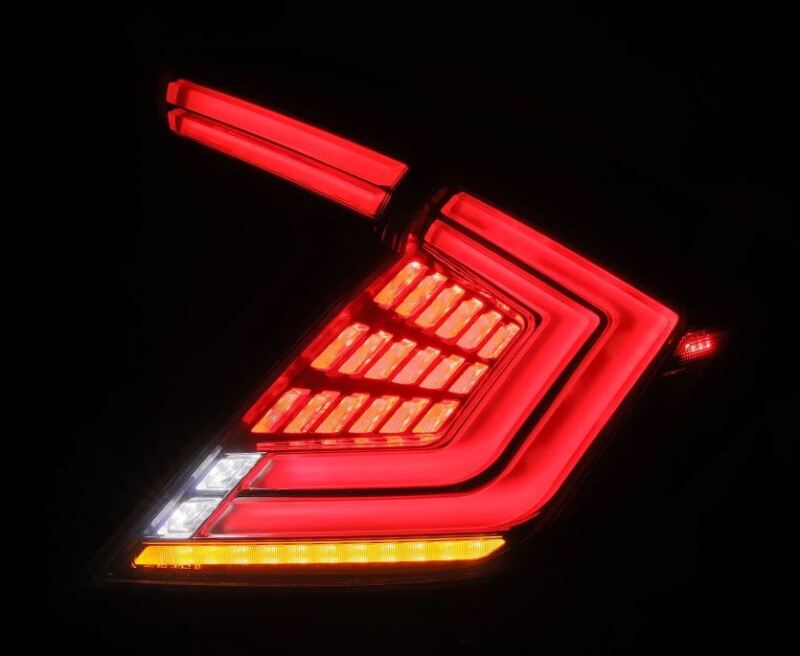 AlphaRex 16 - 21 Honda Civic Hatchback / Type - R FK8 Nova - Series LED Tail Lights - Clear Smoke - My Store
