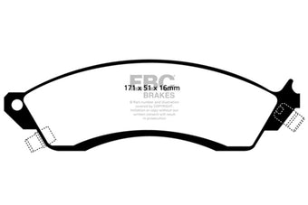 compare product EBC 93-00 Aston Martin Virage 5.3 (PBR Caliper) Redstuff Front Brake Pads