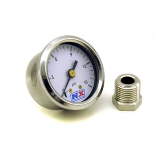 compare product Nitrous Express Pressure Gauge (0-15 PSI w/Adaptor)