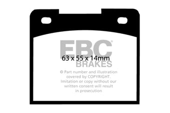 compare product EBC 66-68 Volvo 140 1.8 Redstuff Rear Brake Pads