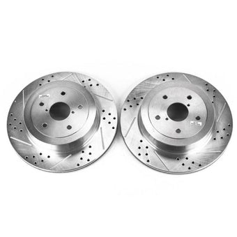 compare product Power Stop 05-07 Subaru Impreza Rear Evolution Drilled & Slotted Rotors - Pair