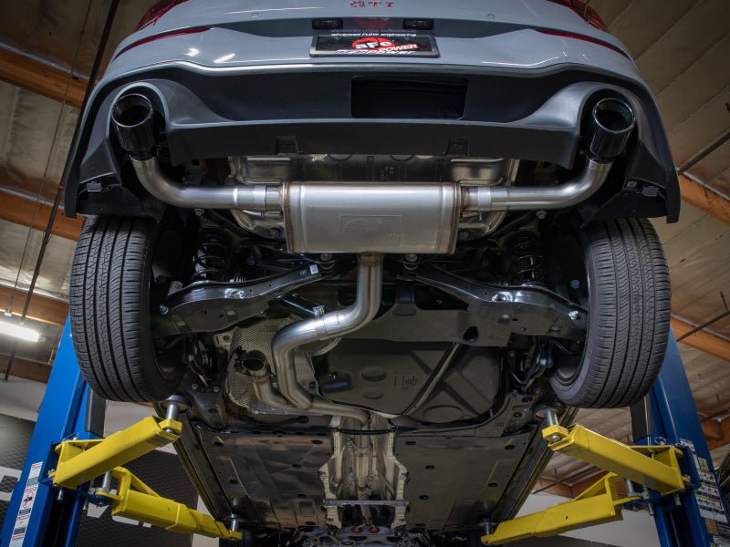 aFe Gemini XV 3in to 2 1/2in 304 SS Cat - Back Exhaust 22 - 23 Volkswagen GTI (MK8) 2.0L w/Polished Tips - My Store