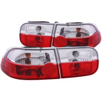 compare product ANZO 1992-1995 Honda Civic Taillights Red/Clear