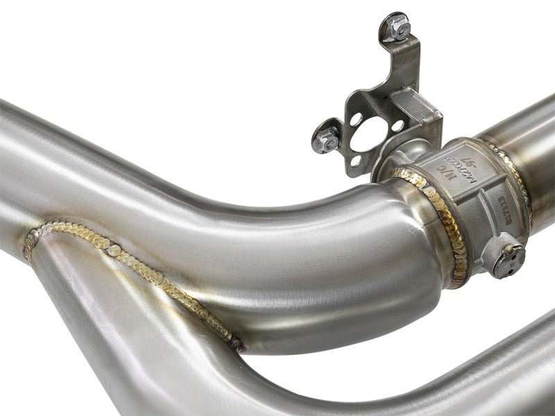 aFe MACH Force - Xp 3.5in. 304 SS C/B Exhaust w/o Muffler 15 - 18 BMW X5 M V8 - 4.4L (tt) - Black Tip - My Store