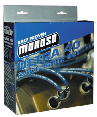 compare product Moroso Chevrolet Big Block Ignition Wire Set - Ultra 40 - Sleeved - HEI - 90 Degree - Black