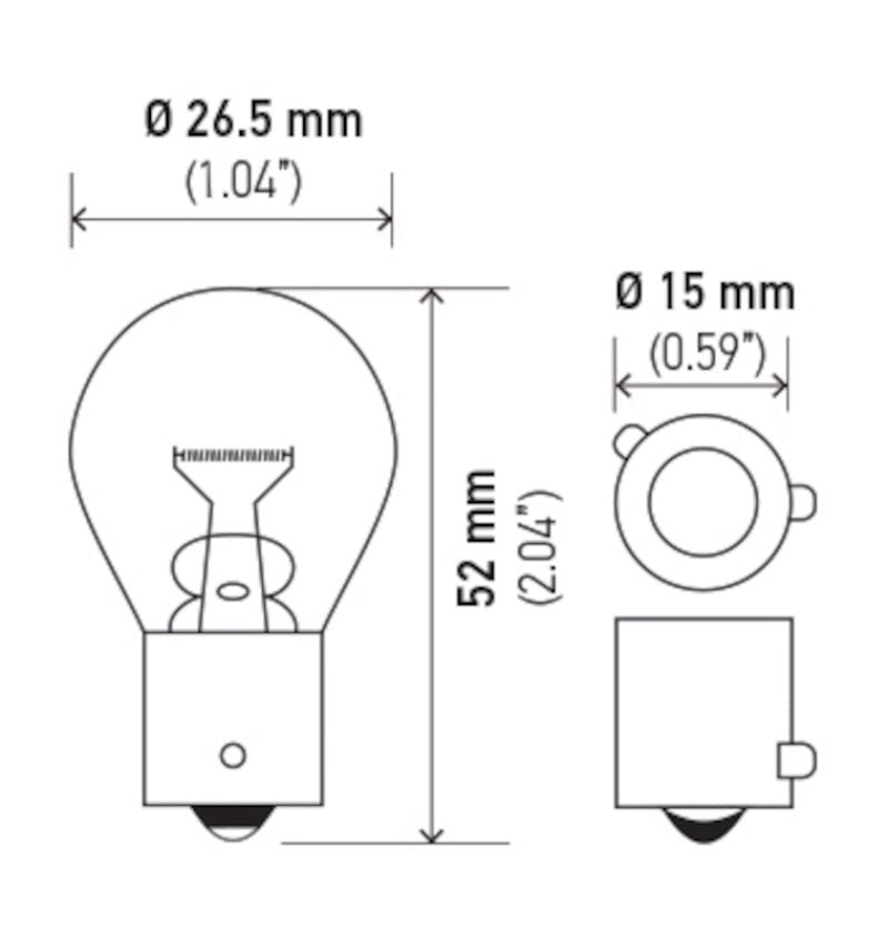 Hella Bulb 9507 24V 21W BAU15s S8 AMBER - My Store