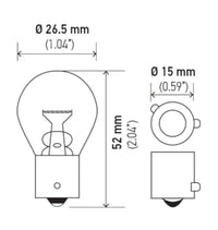 Hella Bulb 9507 24V 21W BAU15s S8 AMBER - My Store
