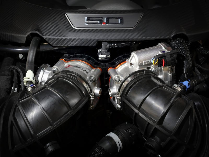 aFe 2024 Ford Mustang GT/ 2024 Ford Mustang Dark Horse V8 5.0L Silver Bullet Throttle Body Spacer - My Store
