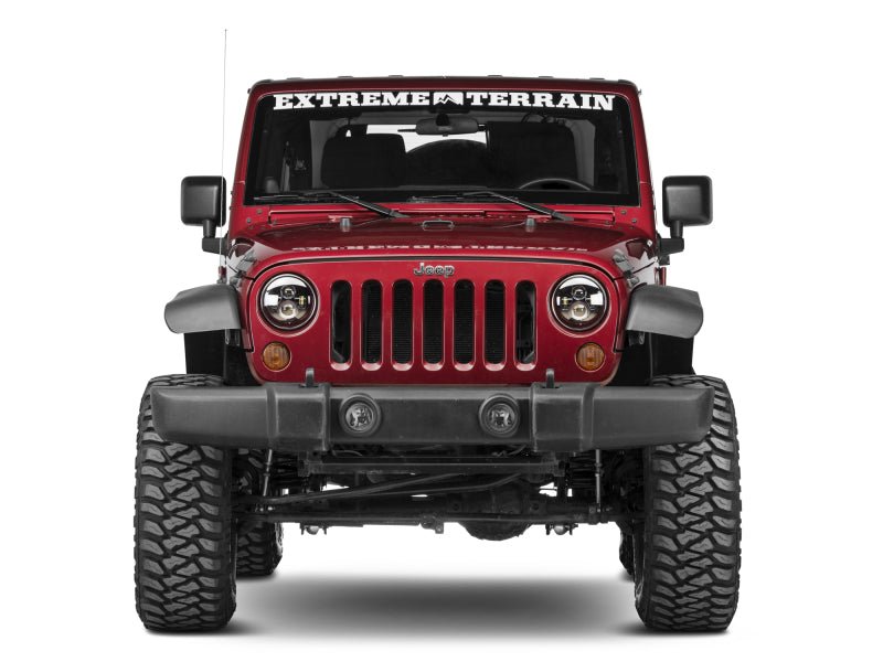 Raxiom 97 - 18 Jeep Wrangler TJ/JK Axial Series LED Daymaker Headlights - Black Housing (Clear Lens) - My Store