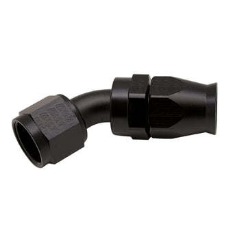 compare product DeatschWerks 10AN Female Swivel 45-Degree Hose End PTFE (Incl Olive Insert) - Anodized Matte Black
