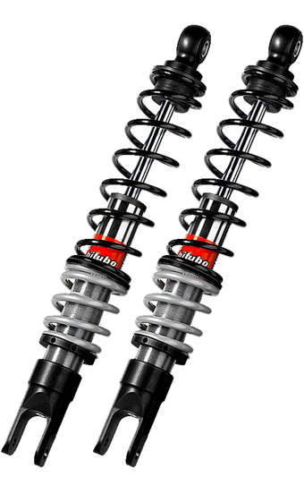 compare product Bitubo YGB0 Twinshocks Rear Adjustable: Spring Preload,  Red And Black Springs