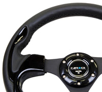NRG Reinforced Steering Wheel (320mm) Blk w/Gloss Black Trim - My Store