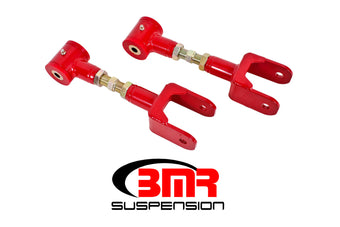 compare product BMR 79-04 Fox Mustang Upper Control Arms On-Car Adj. (Polyurethane) - Red