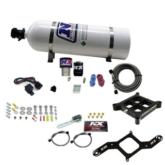 compare product Nitrous Express Single Entry Crossbar RNC .178 4500 Flange Nitrous Kit (250-650HP) w/15lb Bottle