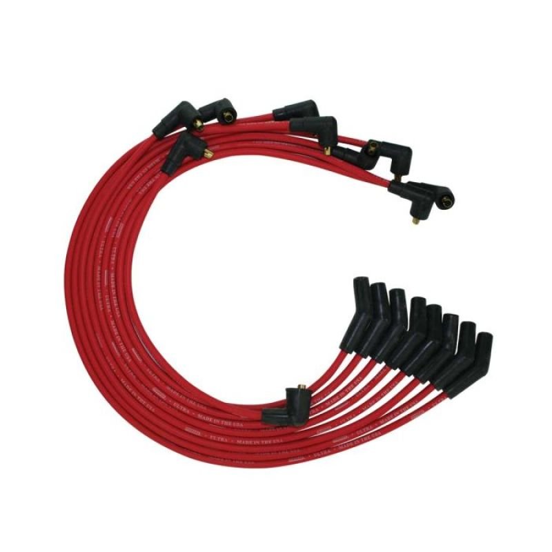 Moroso Ford 351C/390/429/460 Unsleeved Non - HEI 135 Ends Ultra Spark Plug Wire Set - Red - My Store