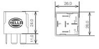 Hella Relay 12V 20/40A Spdt Res - My Store