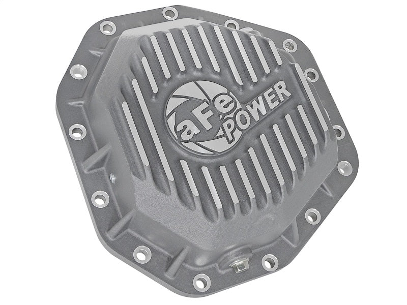 aFe Power Street Ser Rear Diff Cover Raw w/Mach Fin 2017 Ford Diesel Trucks V8 - 6.7L(td) Dana M275 - 14 - My Store
