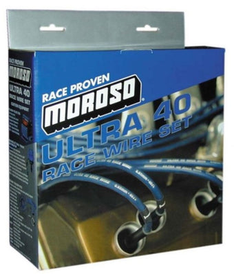 compare product Moroso Ford 289-302 Ignition Wire Set - Ultra 40 - Unsleeved - Non-HEI - Under Header - Black