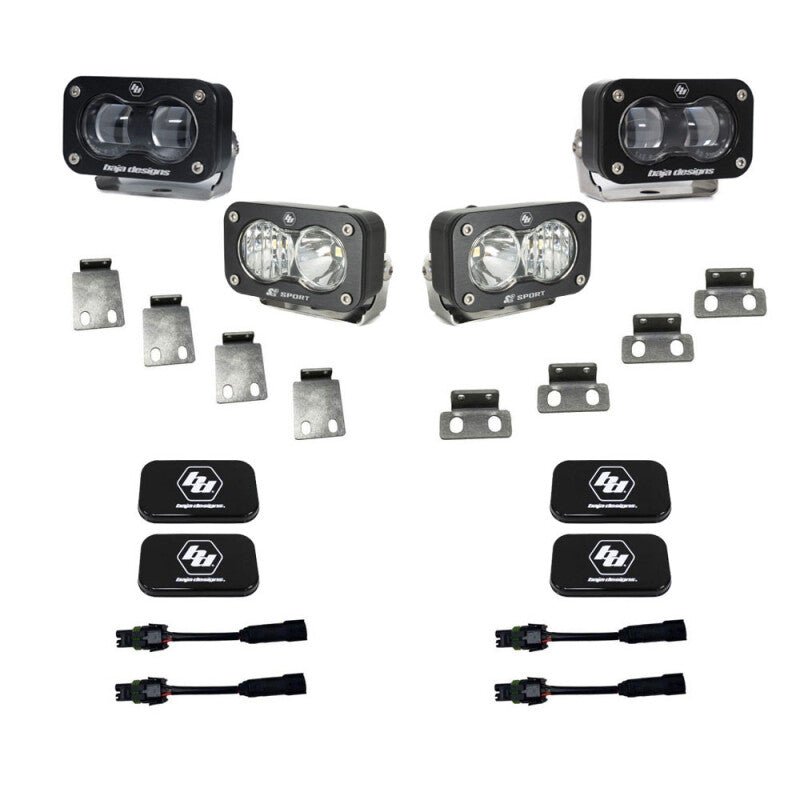 Baja Designs 21+ Ford Raptor/22+ Bronco S2 SAE Pro Fog Pocket Light Kit - My Store
