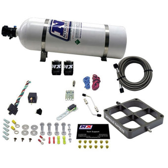 compare product Nitrous Express Single Entry Crossbar 8500 Based Throttle Body Nitrous Kit w/15lb Bottle