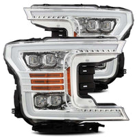 AlphaRex 18 - 19 Ford F - 150 NOVA LED Projector Headlights Plank Style Chrome w/ActivLight/Seq Signal - My Store
