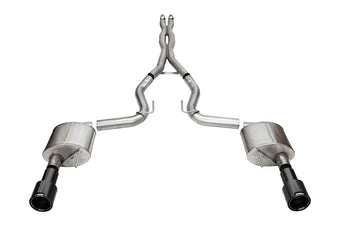 compare product Corsa 2024+ Ford Mustang GT 5.0L V8 Xtreme 4.5 Cat-Back Duel Rear w/ 4.5 In Carbon Fiber Tips