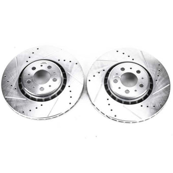 compare product Power Stop 03-14 Volvo XC90 Front Evolution Drilled & Slotted Rotors - Pair