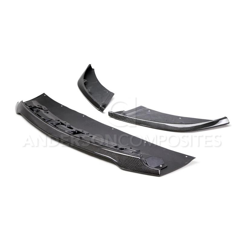 Anderson Composites 2015 - 2017 Ford Mustang Shelby GT350 Carbon Fiber Front Splitter (3 PC) - My Store