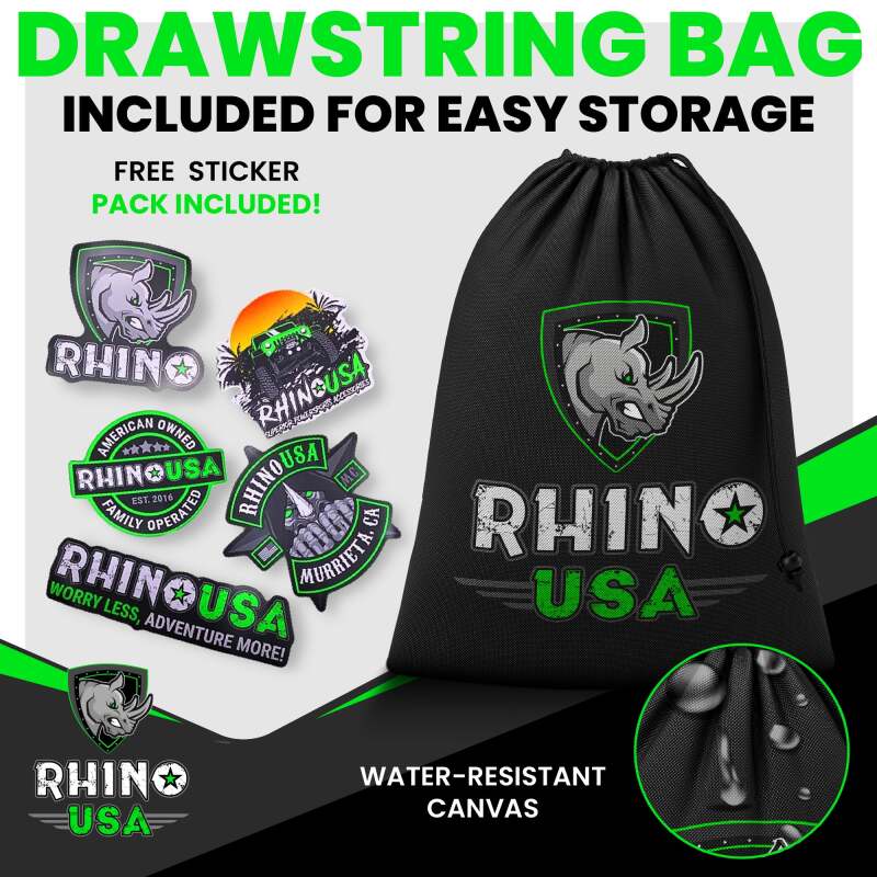 Rhino USA Medium Duty Ratchet Strap Tie - Down 4 - Pack (Green) - My Store