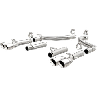 compare product MagnaFlow Axle-Back, SS, 2.5in, Quad Split Rear 3.5in Tip 2015 Dodge Challenger 3.6L V6
