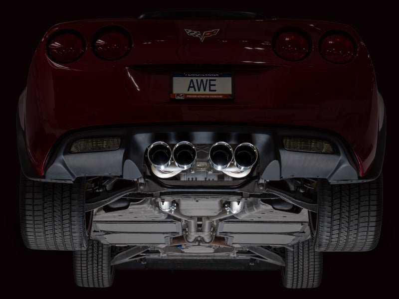 AWE Tuning 09 - 13 Chevrolet Corvette 6.2L Touring Edition Axle - Back Exhaust w/ Chrome Silver Tips - My Store