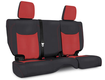 compare product PRP 13-18 Jeep Wrangler JK Rear Seat Cover/2 door - Black/Red