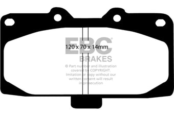 compare product EBC 02-04 Mercedes-Benz C32 AMG (W203) 3.2 Supercharged Ultimax2 Front Brake Pads
