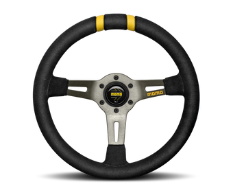 compare product Momo MODDRIFT Steering Wheel 330 mm - Black Suede/Anthracite Spokes/2 Stripes
